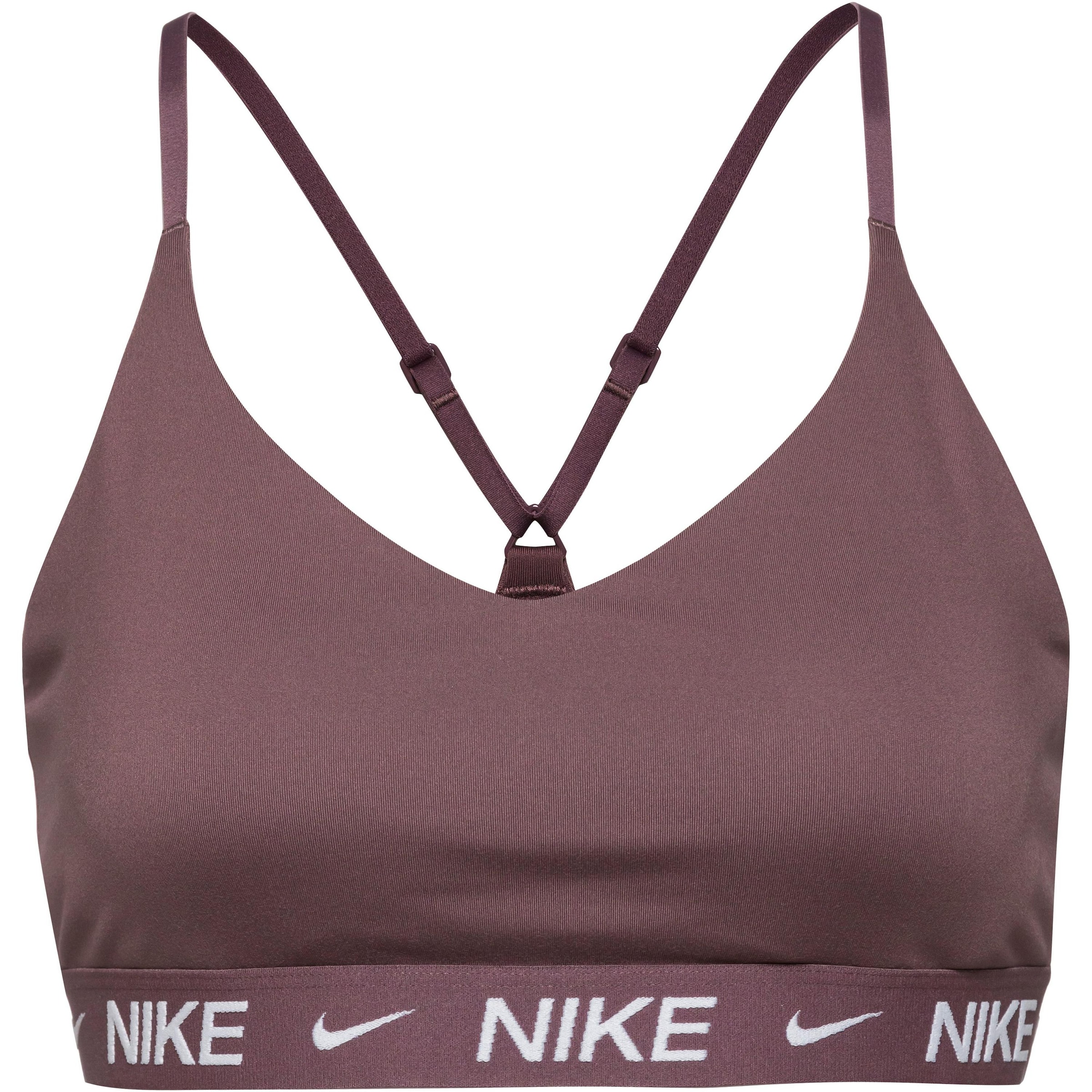NIKE Sports Bra 'Df Indy' in Brown / White, Item view