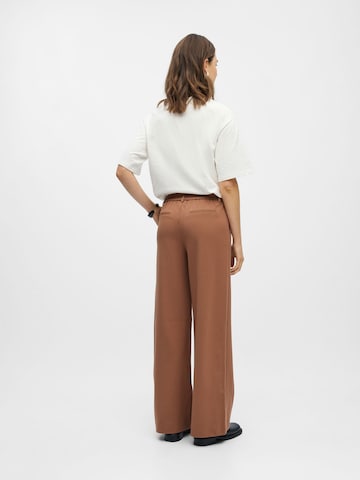 OBJECT Wide leg Broek in Bruin