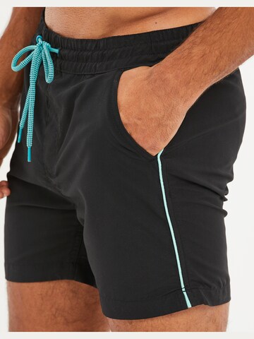 Threadbare Badehose 'Briar' in Schwarz