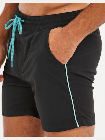 Threadbare Badehose 'Briar' in Schwarz