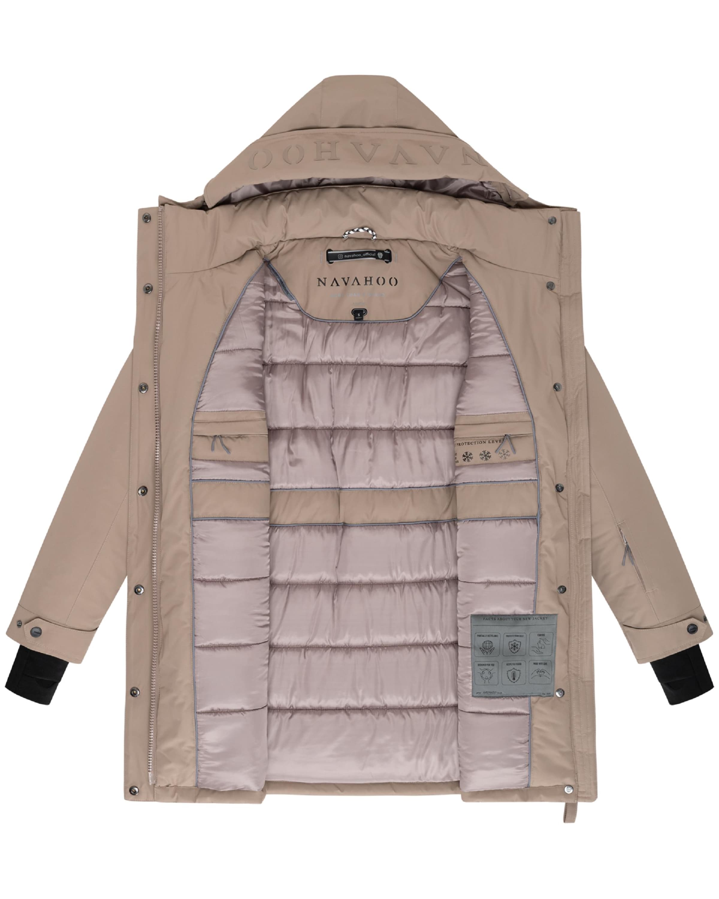 NAVAHOO Χειμερινό παλτό 'Frostkuss 14' σε γκρι