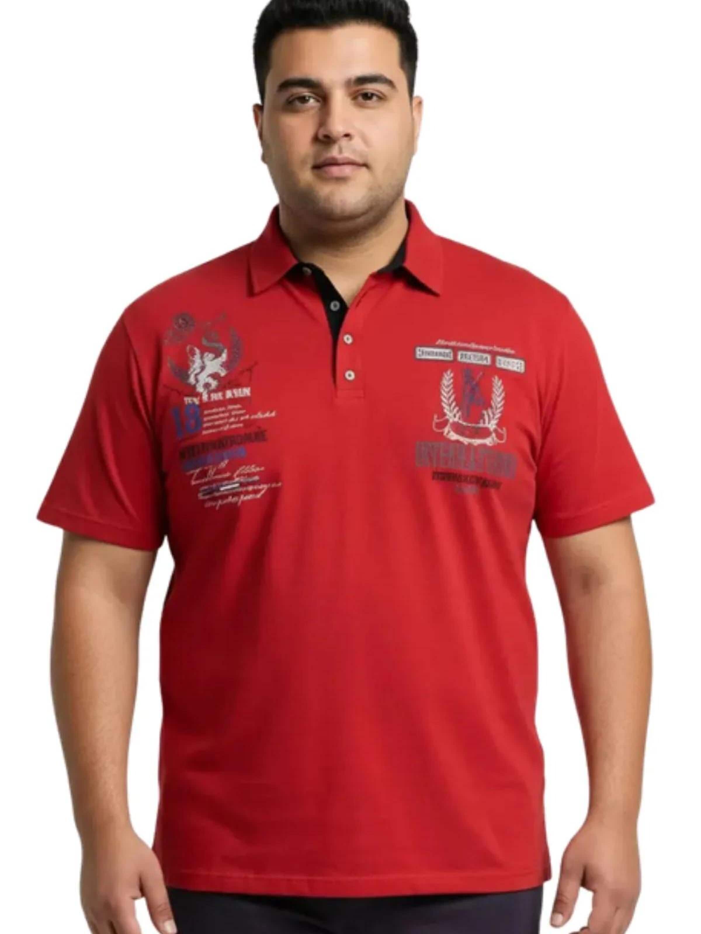 Lavecchia Shirt 'LV-2038 Übergrößen' in Rood: voorkant