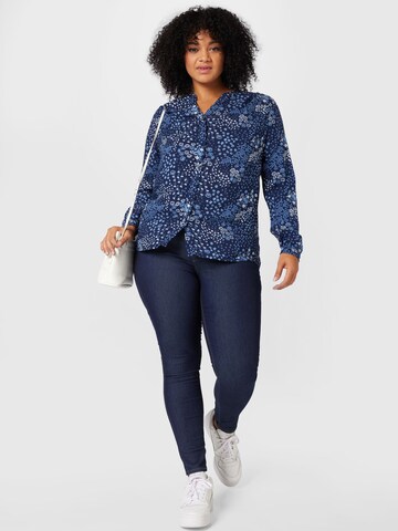 ONLY Carmakoma Blouse 'ANITA' in Blauw