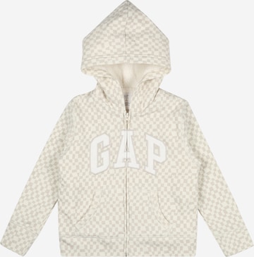 GAP - Sudadera con cremallera en blanco: frente