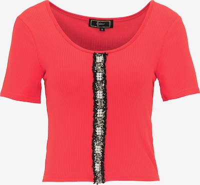 faina Shirt in de kleur Rood / Zwart, Productweergave