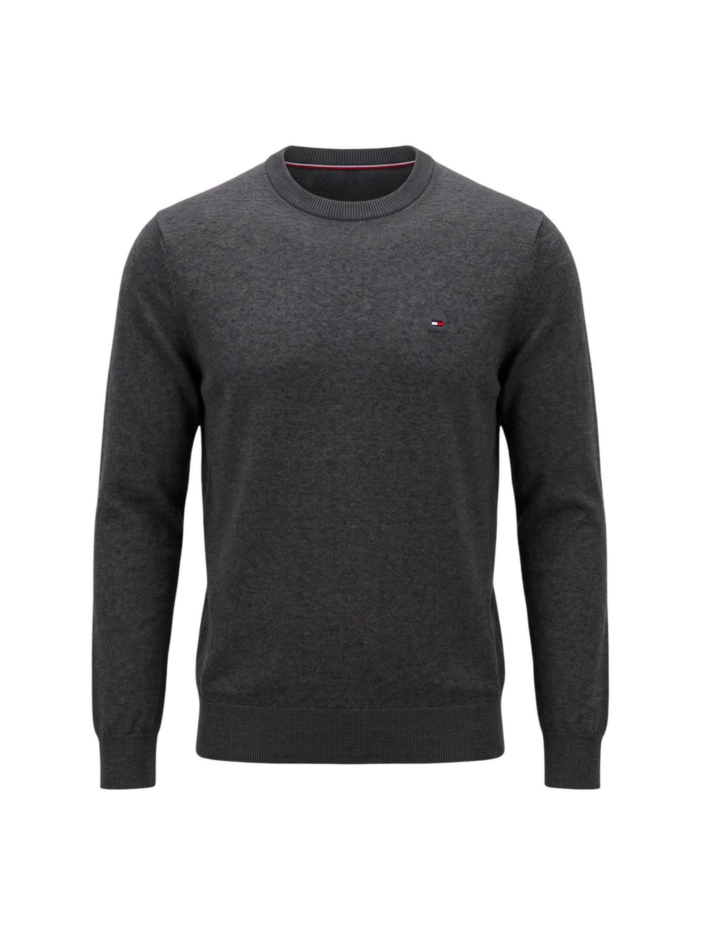 TOMMY HILFIGER Tricot 'PIMA ORG CTN CASHMERE MW0MW28046' in Grijs: voorkant