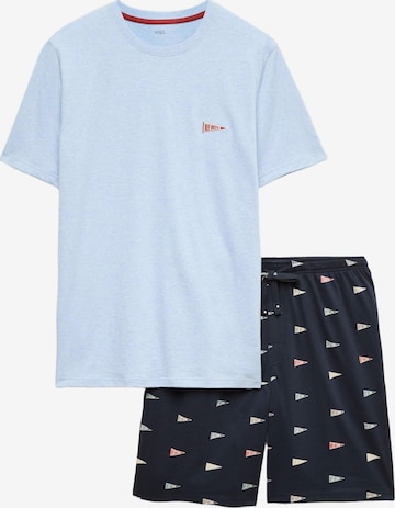 Pyjama court Marks & Spencer en bleu : devant