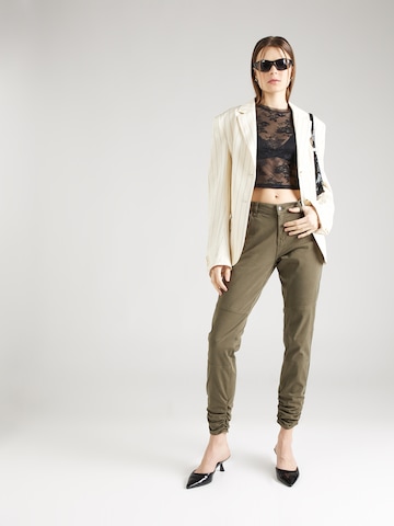 Coupe slim Pantalon 'FAYLINN' PULZ Jeans en marron