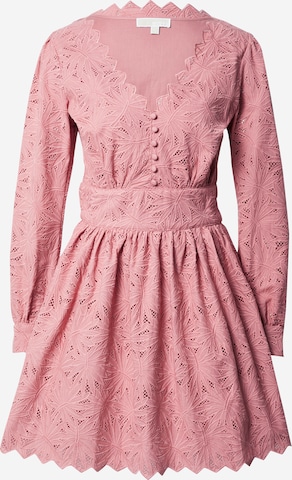 MICHAEL Michael Kors Shirt Dress 'PALM EYELET' in Pink: front