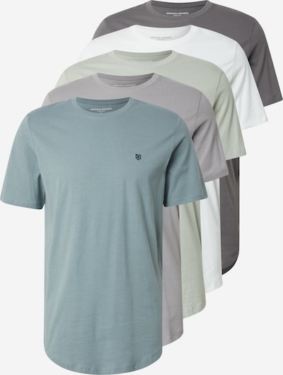 Jack & Jones Premium Majica 'JPRBLABRODY' u siva / svijetlosiva / pastelno zelena / bijela, Pregled proizvoda