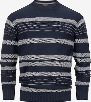 INDICODE JEANS Sweater 'Scott' in Blue: front