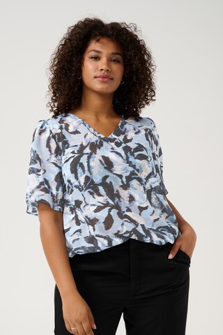KAFFE CURVE Bluse 'Celona' i blå: forside