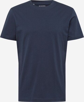 T-Shirt 'Norman' SELECTED HOMME en bleu : devant