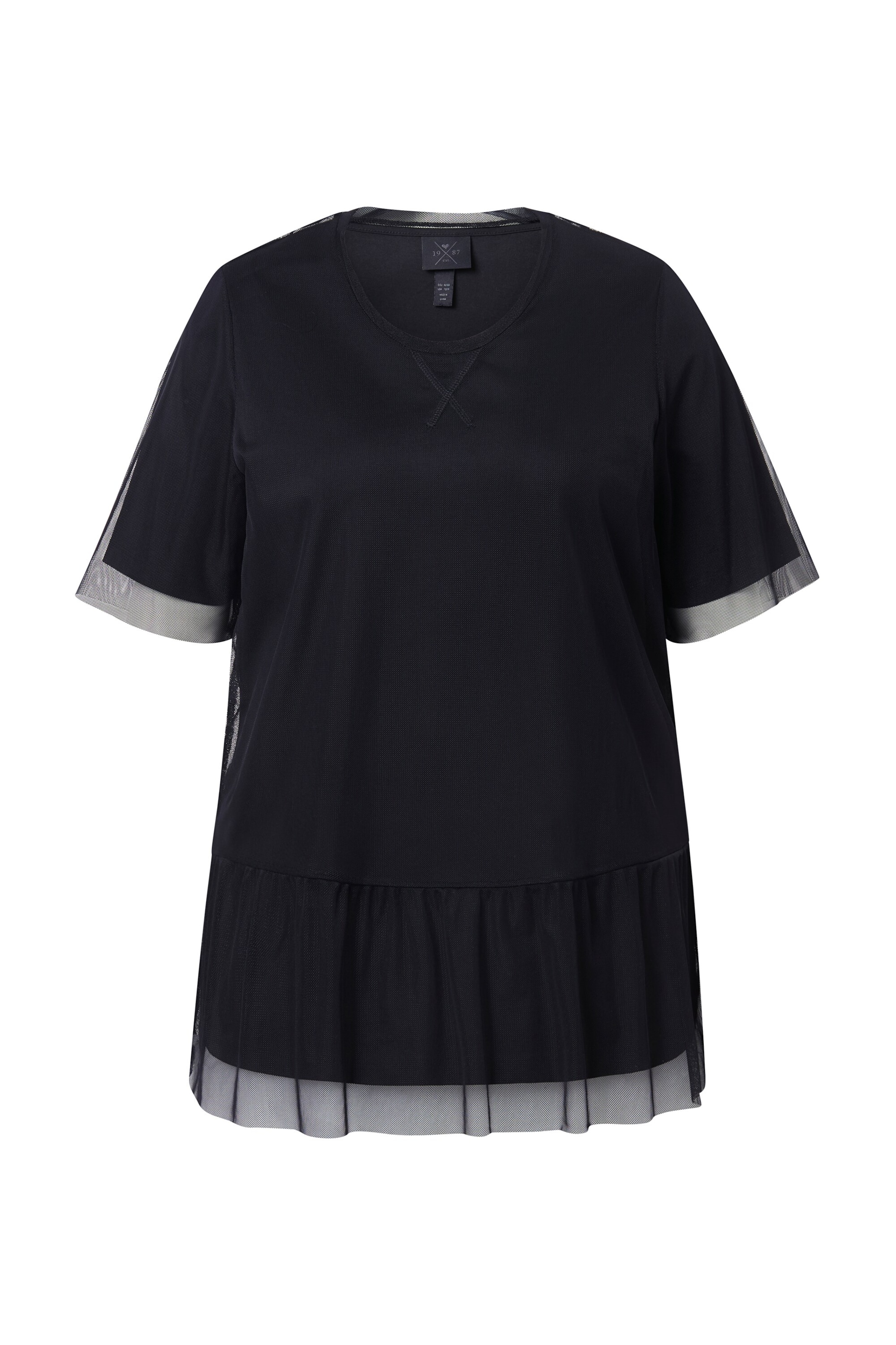 Ulla Popken - Camiseta en negro: frente