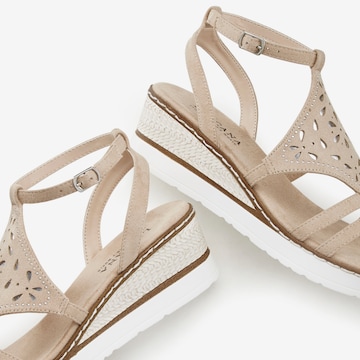 LASCANA Sandal i beige