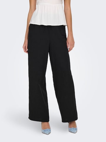ONLY Wide leg Pants 'THYRA' in Black: front
