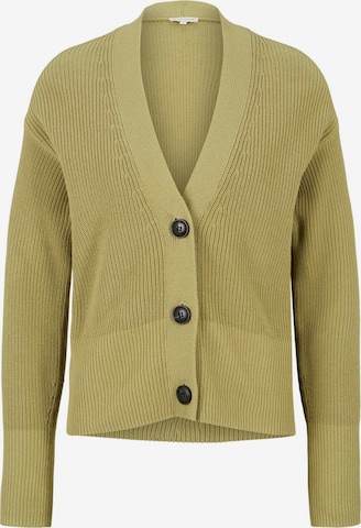 TOM TAILOR Knit Cardigan in Green: front