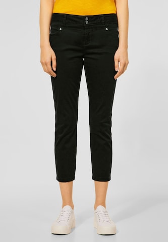 STREET ONE Slim fit Pants in Black: front