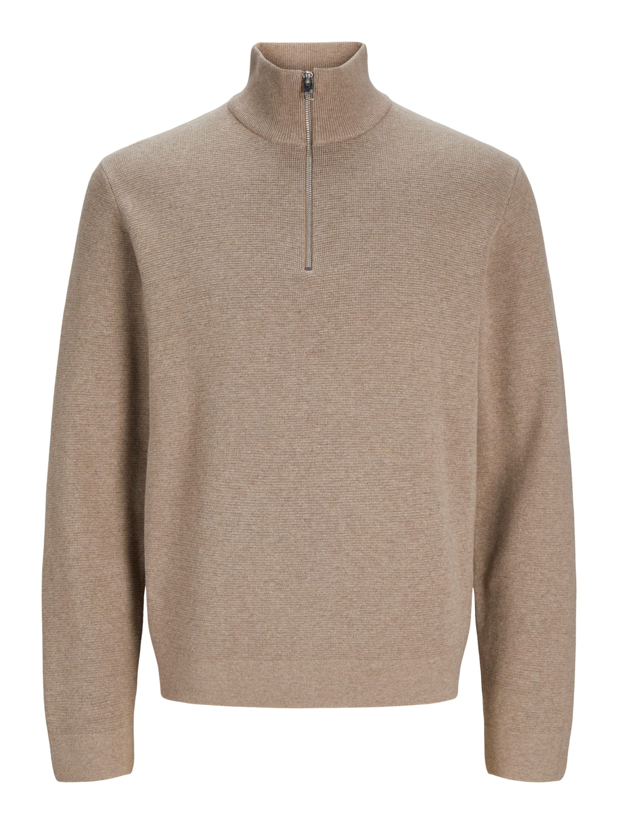 JACK & JONES Sweater 'Blamilano' in Beige: front
