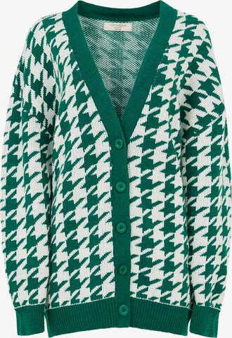 TOPTOP STUDIO Knit Cardigan in Green: front