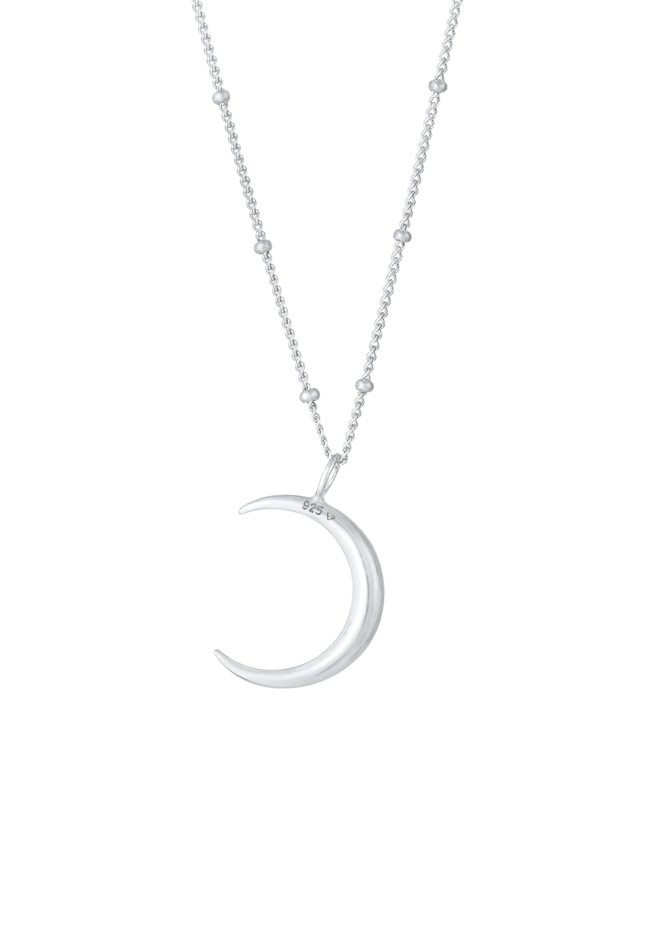 ELLI Halskette Halbmond in Silber