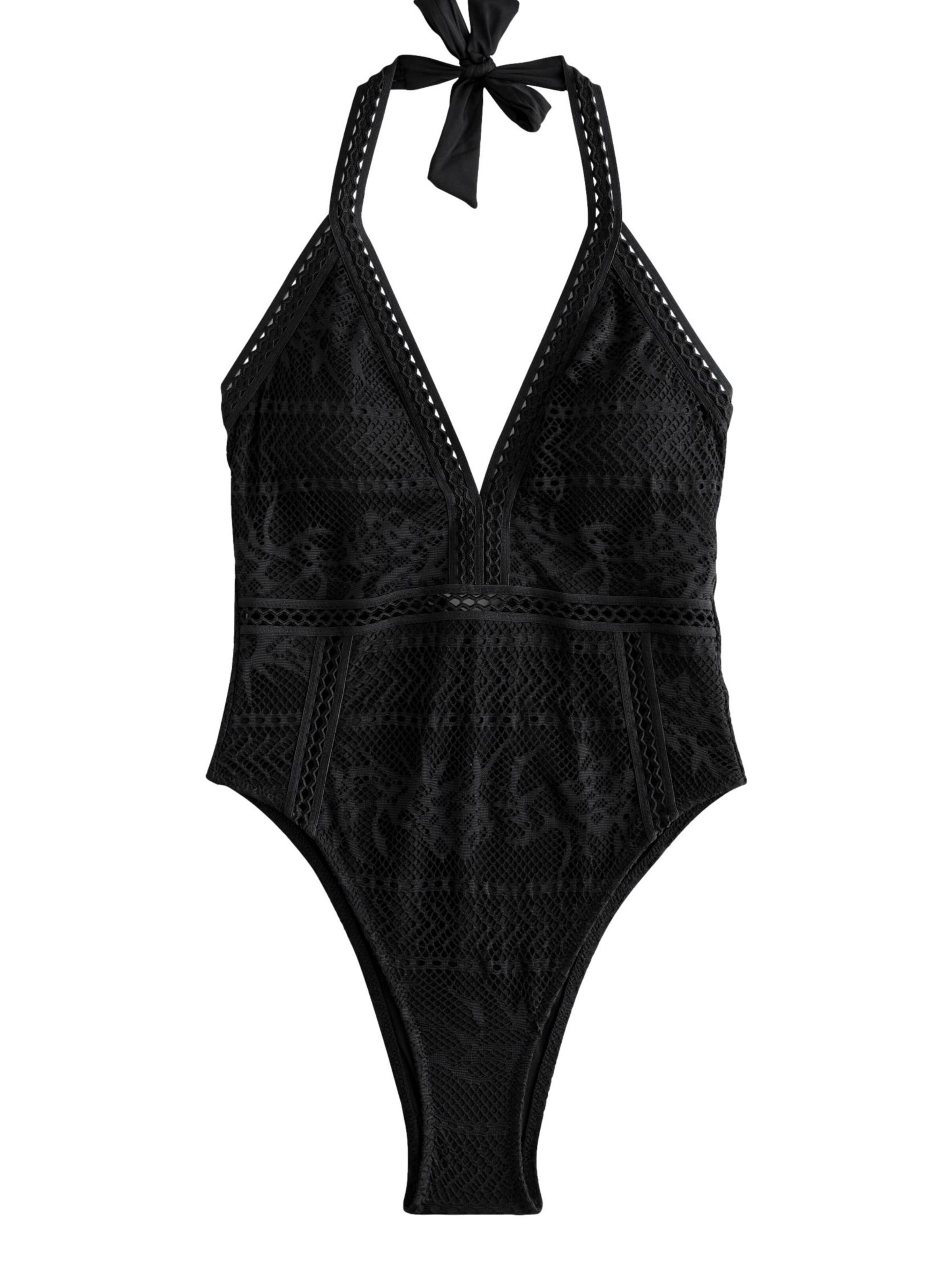 Next Badeanzug in Schwarz: Vorderseite