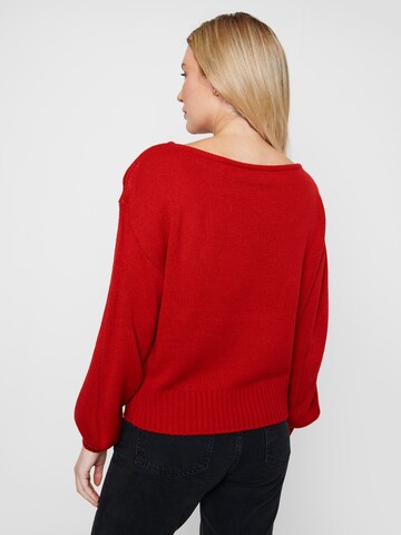 Threadbare Sweater 'Naughty List' in Red