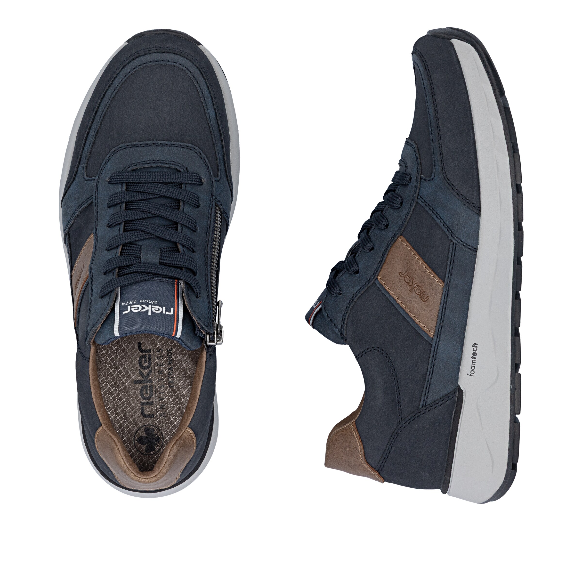 Chaussure à lacets Rieker en bleu