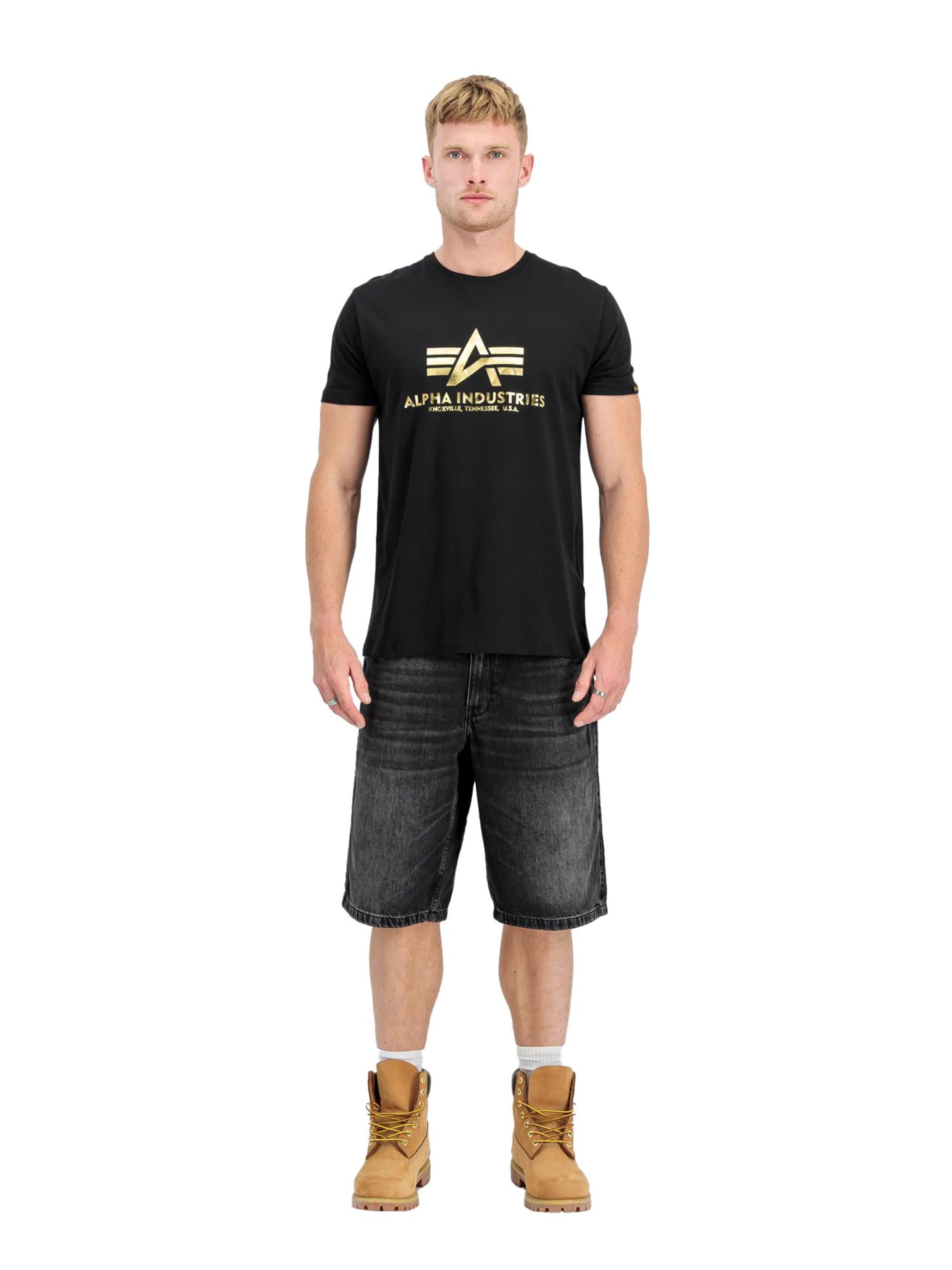 ALPHA INDUSTRIES T-Shirt in Schwarz