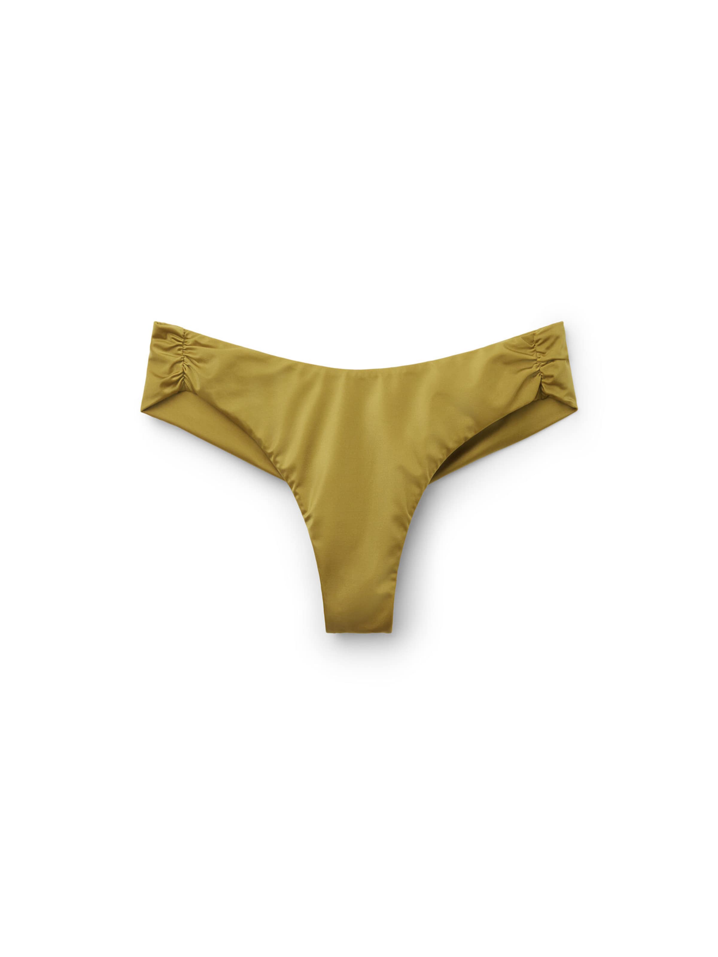 CALZEDONIA Bikini Bottoms 'Shiny Satin' in Yellow: front