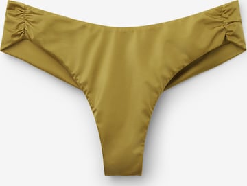 CALZEDONIA Bikini Bottoms 'Shiny Satin' in Green: front