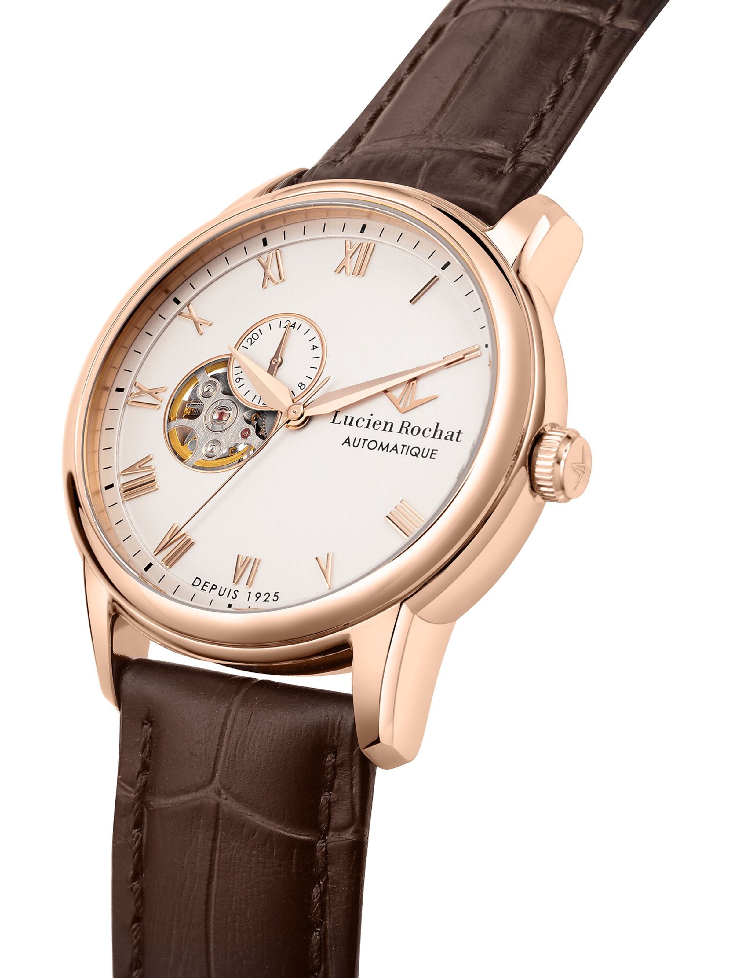 Lucien Rochat Analoguhr in Braun