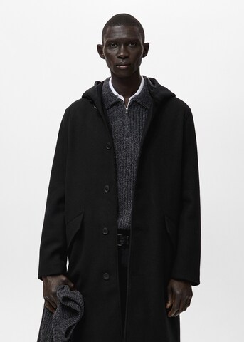 MANGO MAN Between-Seasons Coat 'Foster' in Black