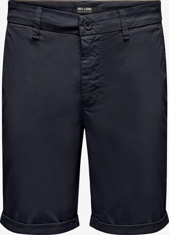 Only & Sons Regular Chino Pants 'Peter' in Blue: front