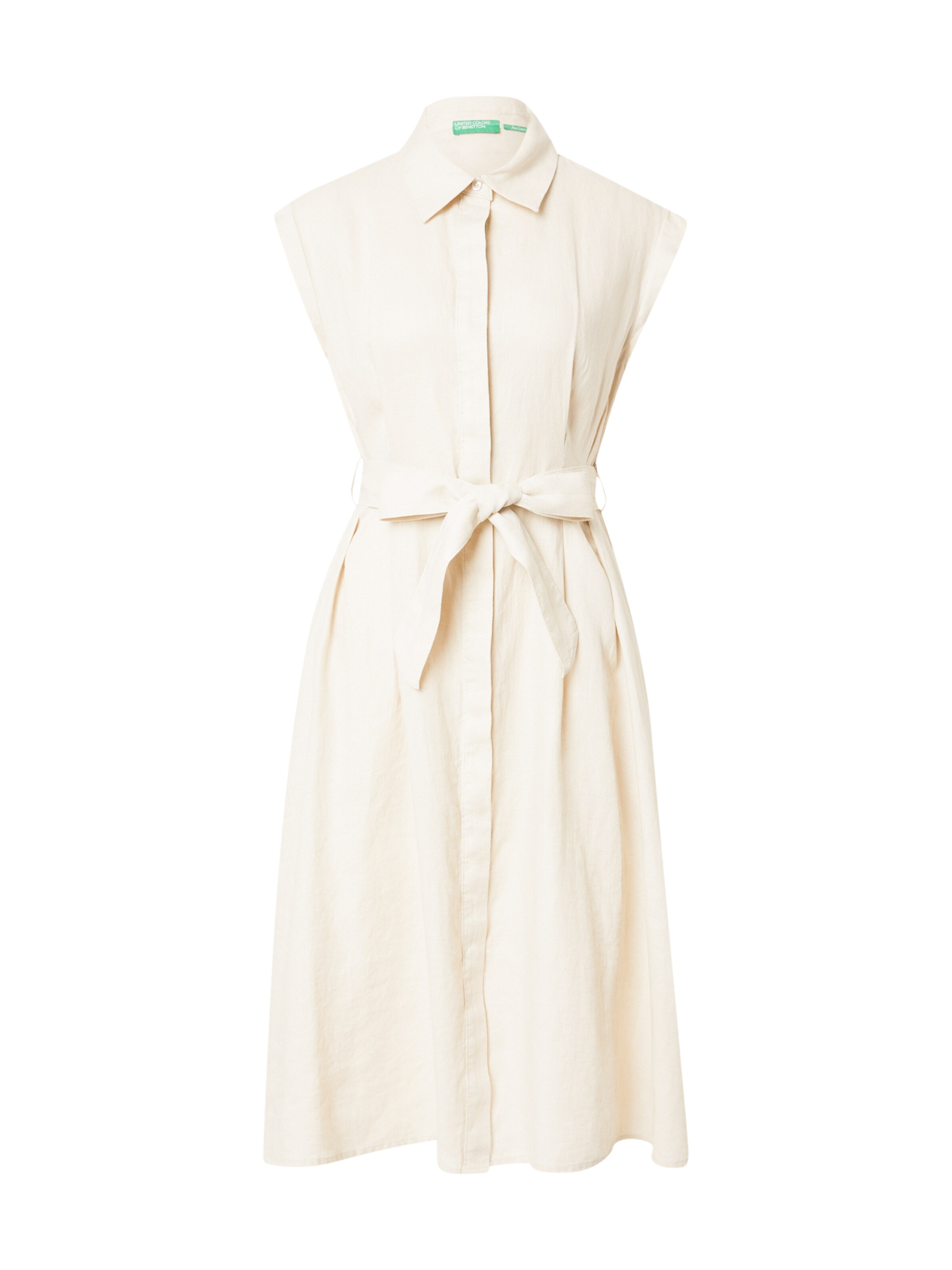 UNITED COLORS OF BENETTON Платье-рубашка в Бежевый: спереди