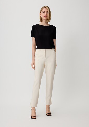Coupe slim Pantalon à plis COMMA en beige