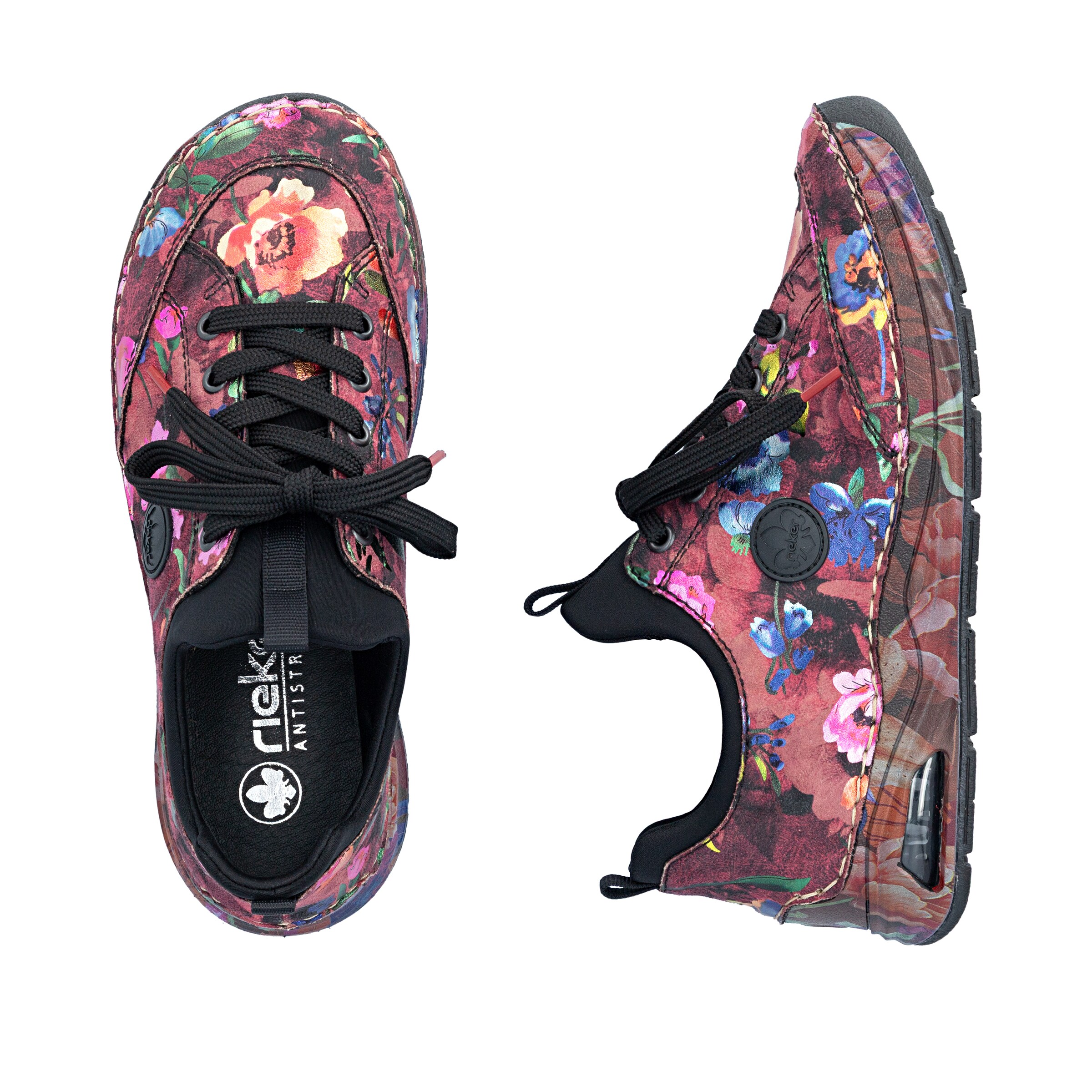 Baskets basses Rieker en rose