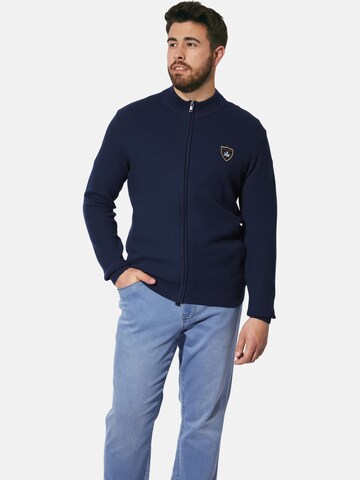 Charles Colby Gebreid vest 'Duke Thalaric' in Blauw: voorkant