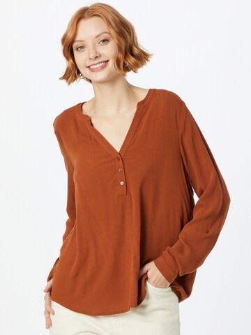 TOM TAILOR DENIM Blouse in Brown: front