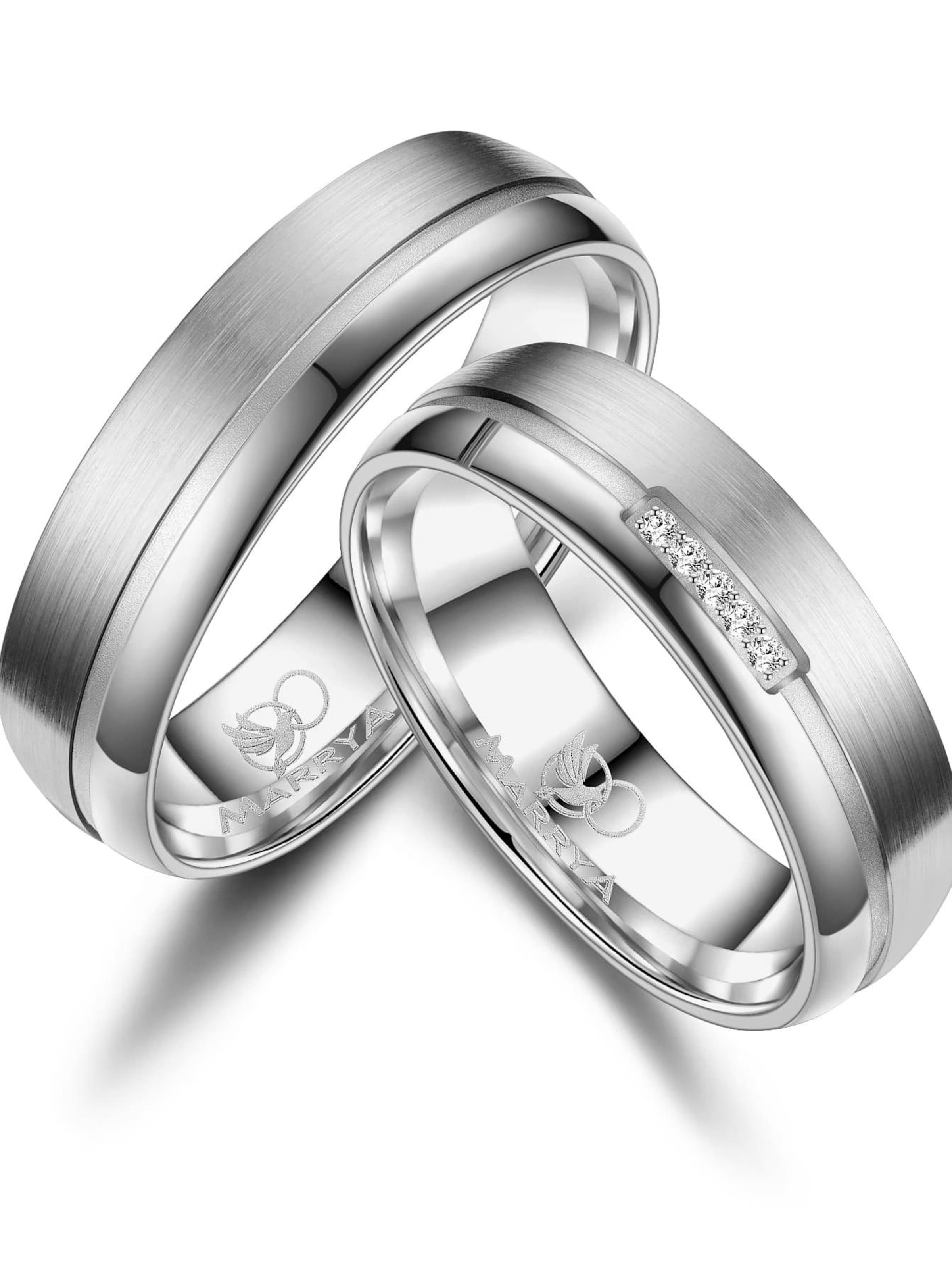 Anello 'MARRYA TI-22 Ehering aus Titan' di MARRYA in argento: frontale