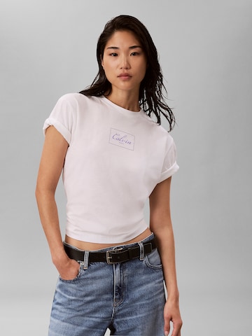 Calvin Klein Jeans Regularen Majica | bela barva: sprednja stran