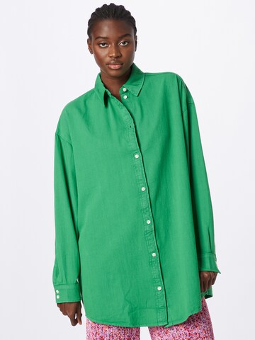 Monki Блузка в Зеленый: спереди