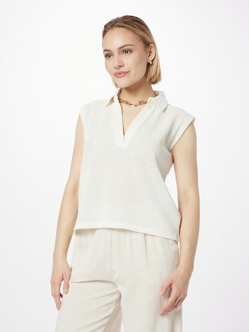 Top in maglia di NLY by Nelly in beige: frontale