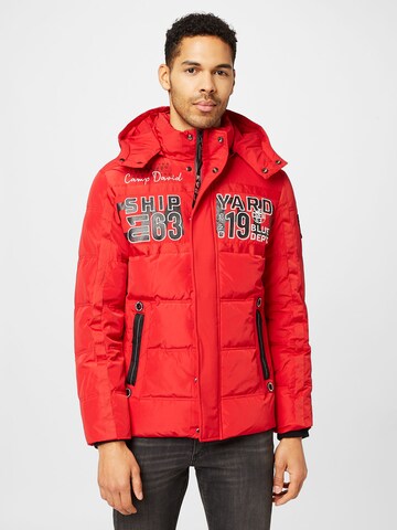 CAMP DAVID Winter Jacket in Red: front