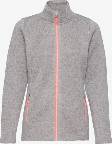 KILLTEC Athletic Fleece Jacket in Grey: front