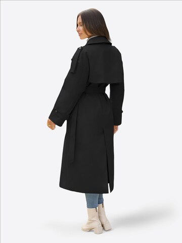 Palton de primăvară-toamnă de la Imily Bela pe negru: spate