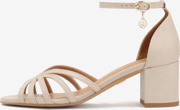 Sandalo con cinturino di Kazar in beige: frontale