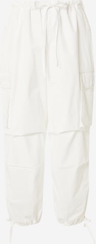 River Island Tapered Trousers in White: front