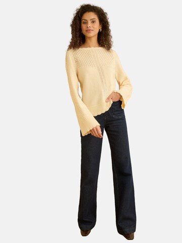 love & roses Pullover in Gelb: Vorderseite