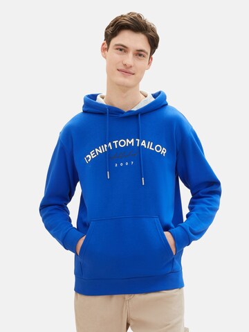 Sweat-shirt TOM TAILOR DENIM en bleu : devant